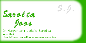 sarolta joos business card